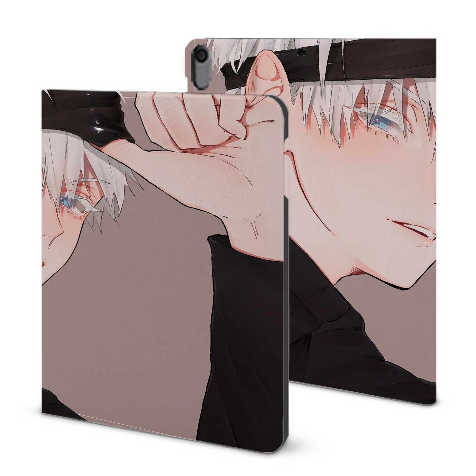 （画像用） 呪術廻戦 Jujutsu Kaisen IPad ケース ブック型 PUレザー TPU 耐衝撃 軽量 薄型 ペン収納なし 全面保護 IPad 各モデル対応
